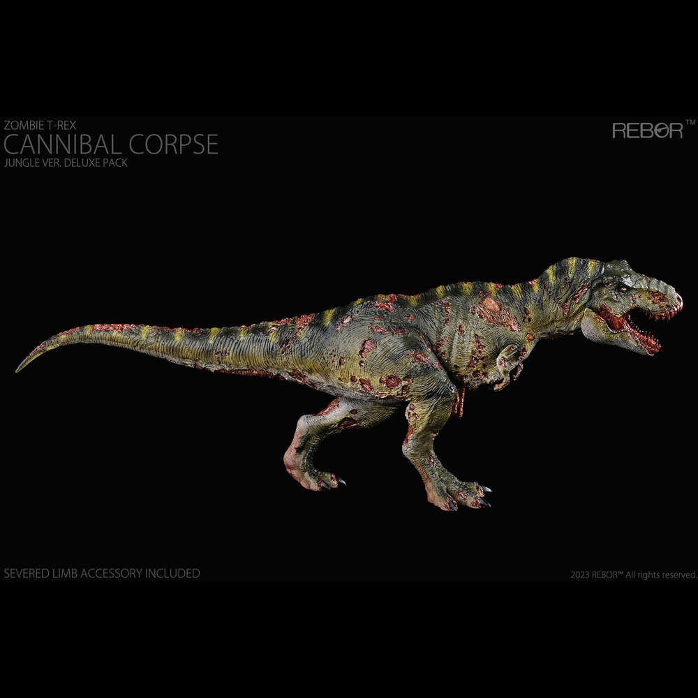REBOR 1:35 Zombie T-Rex Cannibal Corpse Dee Pack Movable Jaw and Forelimbs