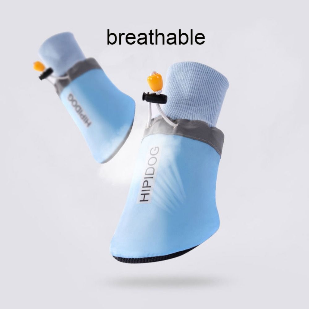 4pcs/set Soft Large Dog Foot Cover Breathable Adjustable Dog Shoes Socks Non-slip Wear Resistant Dog Footwear For Four Seasons