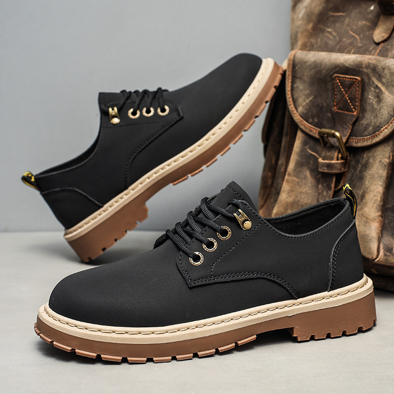 2024 New Men's Boots Outdoor Non-slip Men's Sneakers Fashion Casual Men Leather Shoes Work Safety Shoes comfor Casuales Hombres