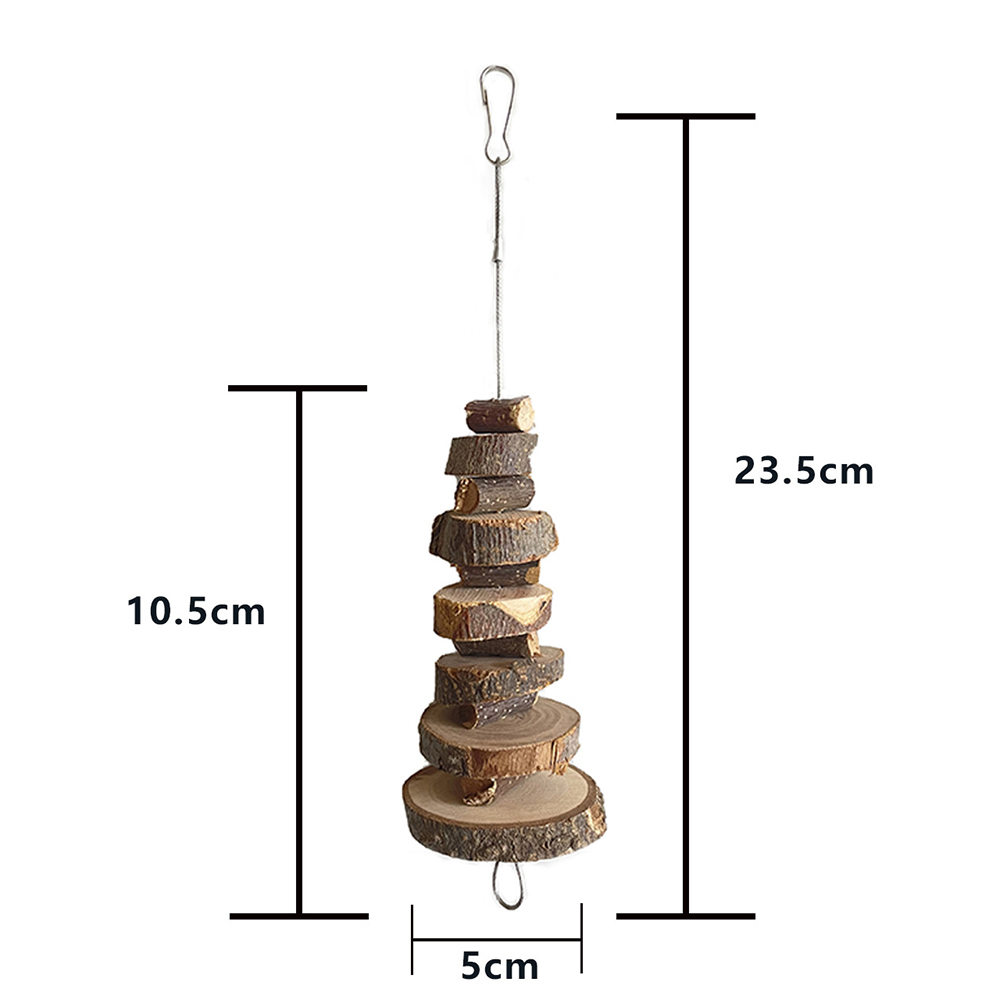 Cute Rabbit Roller Toys Natural Wooden Pine Dumbells Unicycle Bell Chew Toys for bird Guinea Pigs Rat Small Pet Molars Supplies