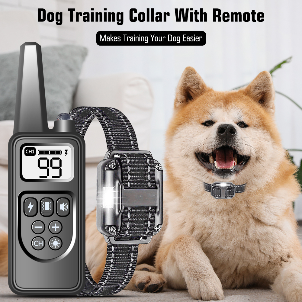 Dog Training Collar with Remote for Small, Medium and Large Dogs, IP67 Waterproof, Shock Collar for 2 Dogs