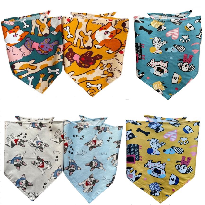 60pcs/lot Dog Puppy Pet bandana cotton bandanas Pet tie Grooming Products HF01