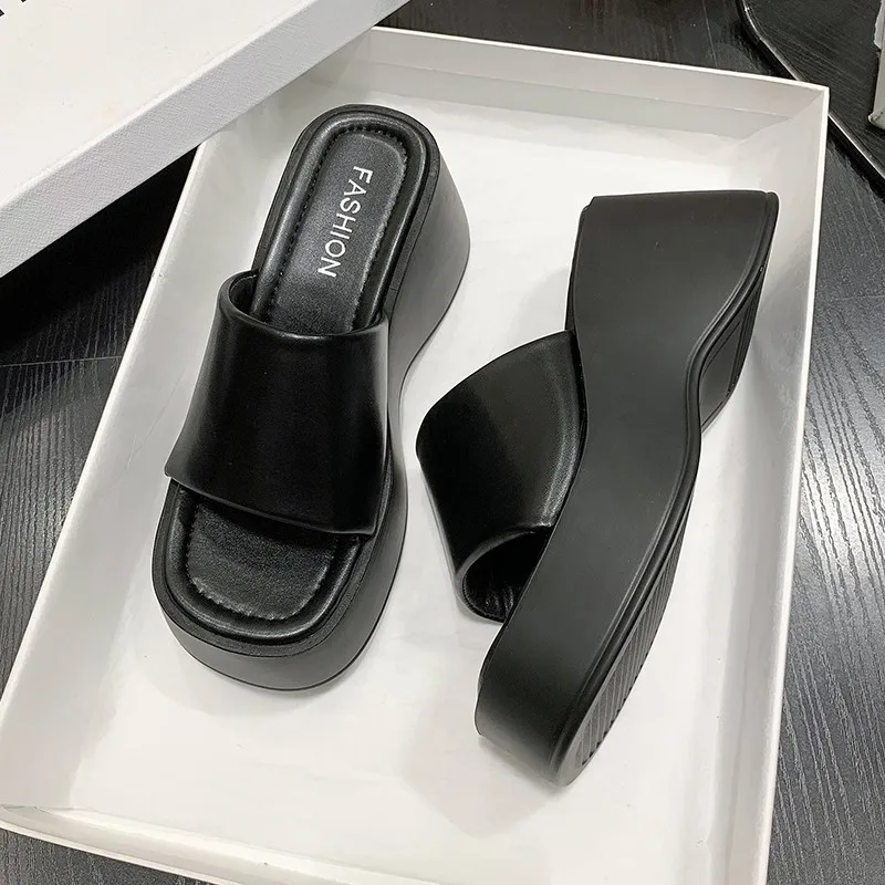 Japanese Style Women's Sandals Casual Summer Fashion Silver Wedges Shoes 5cm-8cm High Platform Sandals 2023