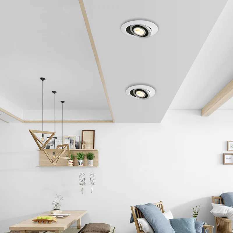 QLTEG dimmable LED tube light 5w 7w 10w embedded tube light 360 degree rotating lighting AC 110v 220V indoor LED bulb 4000K CL240830