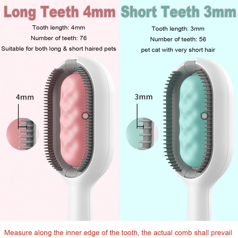 3-In-1 Cat Silicone Comb For Pet Hair Remover Brush Dog And Cat Brush Accessories Dogs Animal Cat Massage Grooming Wool Brush