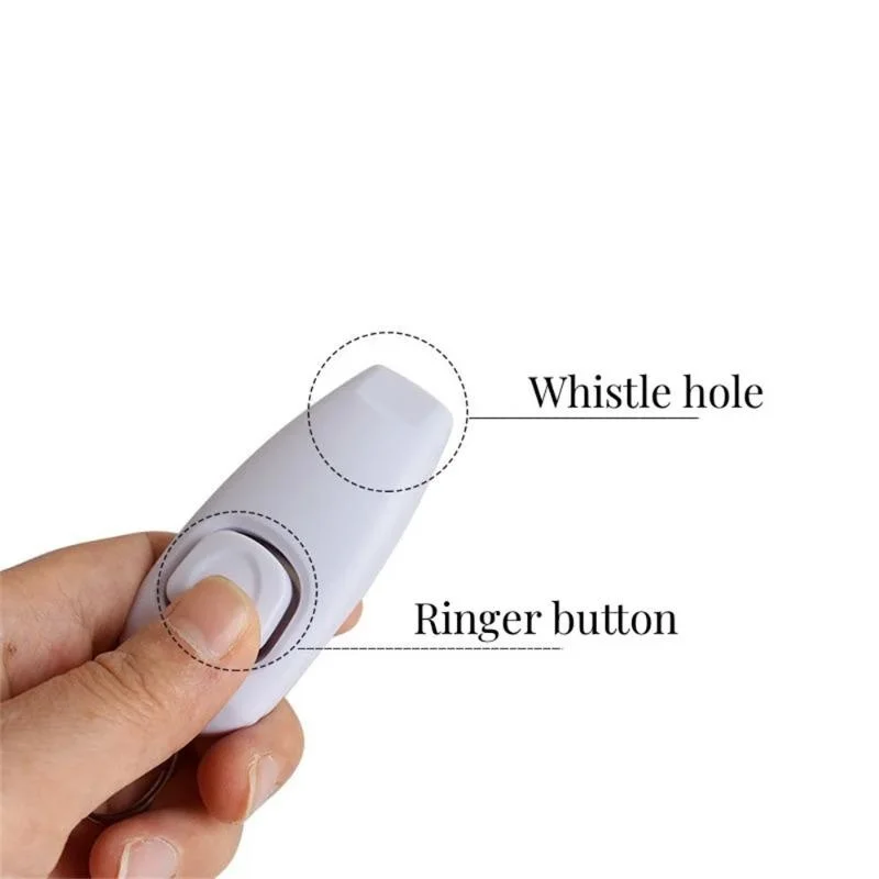 Portable Dog Training Whistle Clicker Pet Dog Training Supplies with Key Ring Pet Supplies