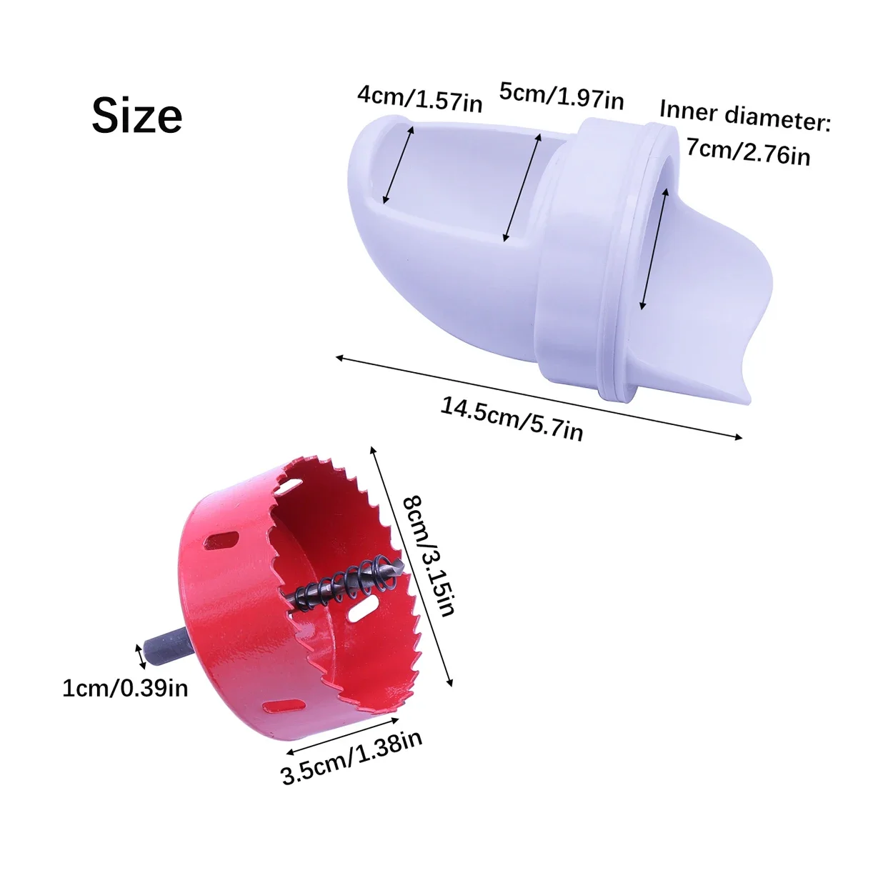 Poultry Chicken Feeder Hen Trough Gravity Farm Chicken Feed 3 Ports and Hole Saw Rainproof Feeder for Farm Coop Poultry