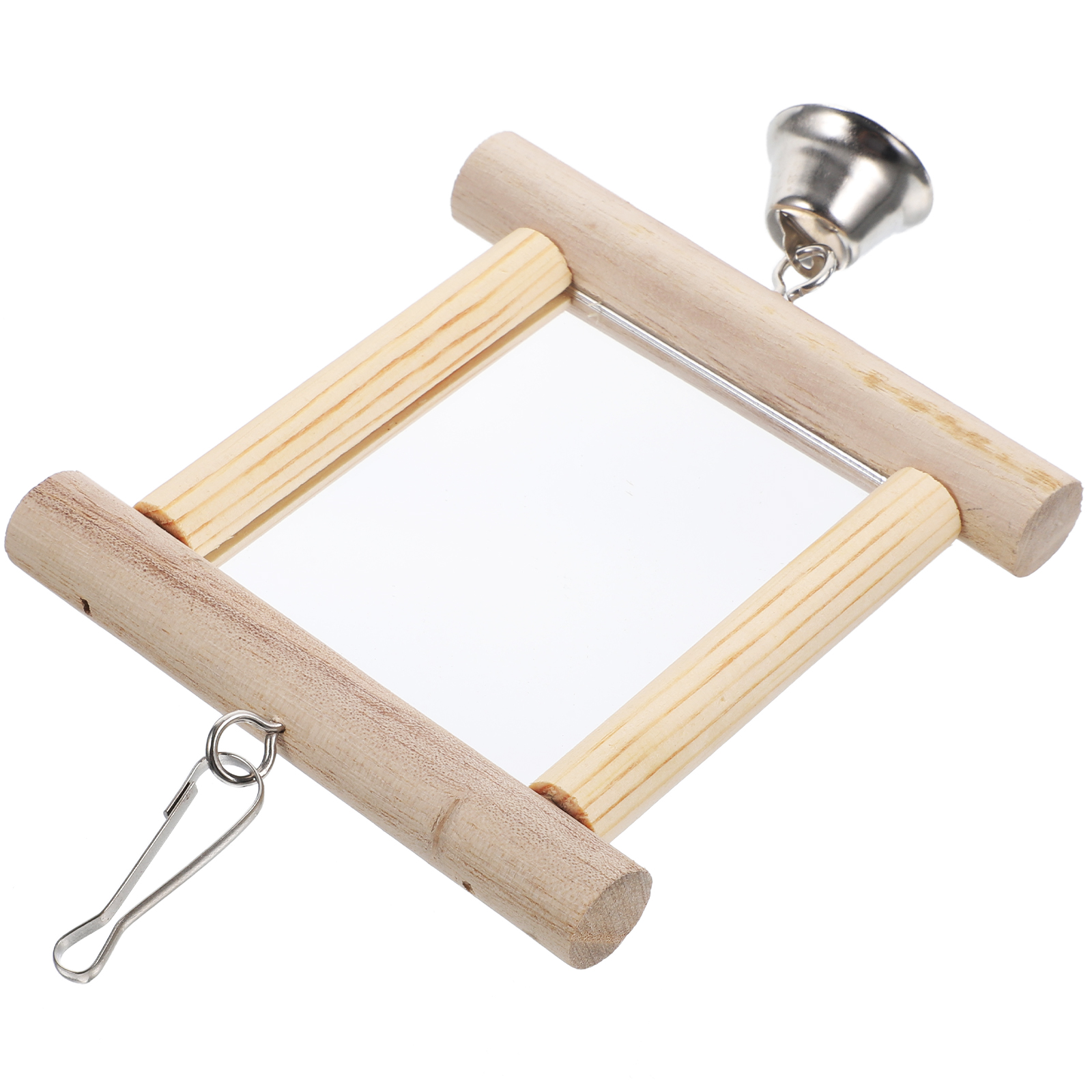 Parrot Mirror Toy Bird Feeders Cage Hammock Swing Household Cockatiel Toys for Parakeets The