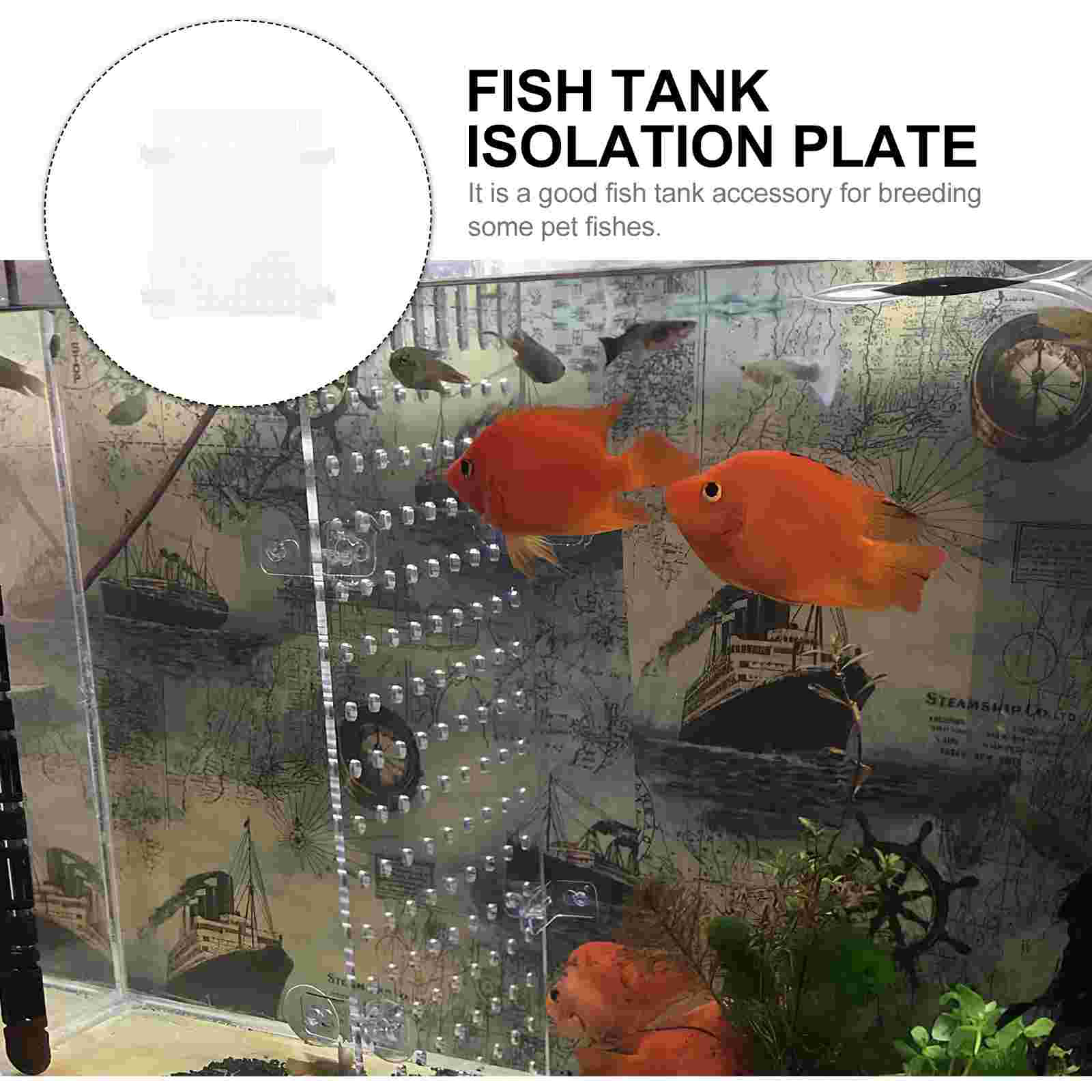 Fish Tank Isolation Board Divider Acrylic Partition Plate Accessory Suction Cup Aquarium Baby