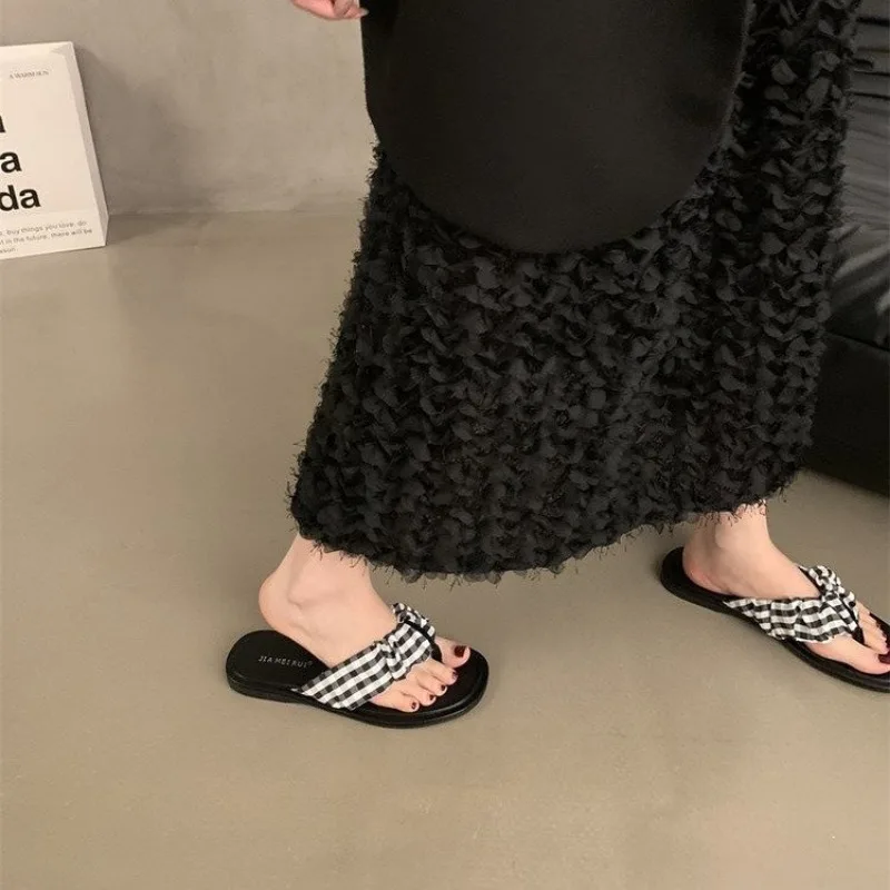 Female Flat Summer Clogs Woman Ladies' Slippers Med Slides Platform Pantofle New Beach Designer 2024 Rubber PU Shoes Wo 2c0d