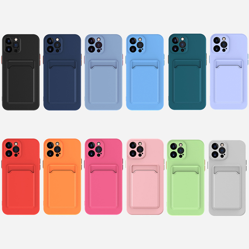 Multi Functional Microfiber Soft TPU Liquid Silicone Wallet Cases With Credit Card Slot Bag Pocket Shockproof Cover For iPhone 16 15 14 13 Mini 12 11 