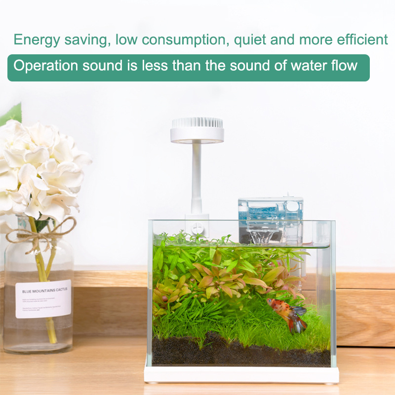 Waterfall Hang on External Oxygen Pump Water Filter Pure Water Quality for Small Fish Tank Aquarium Fish Tank Round Fish Tank