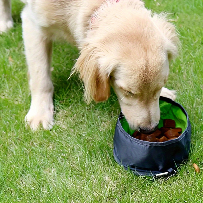 Pets Bowl Drinking Water Eating Utensils Outdoor Travel Portable Waterproof Oxford Dog Cat Basin Durable Reusable SuppliesḀ