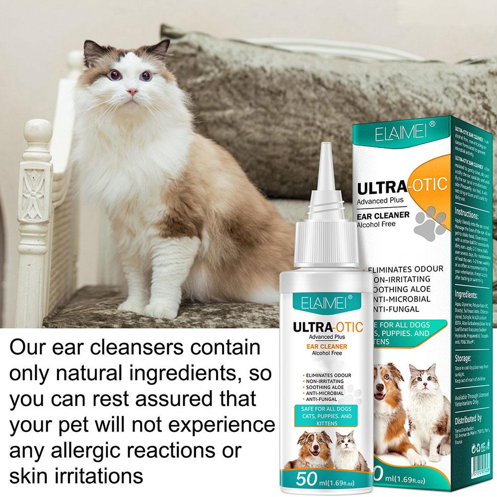 50ml Pet Ear Cleaner Cleaner Depth Care Odor Eliminator Earwax Remover Pet General Gentle Non Irritating Ear Cleansing Solution