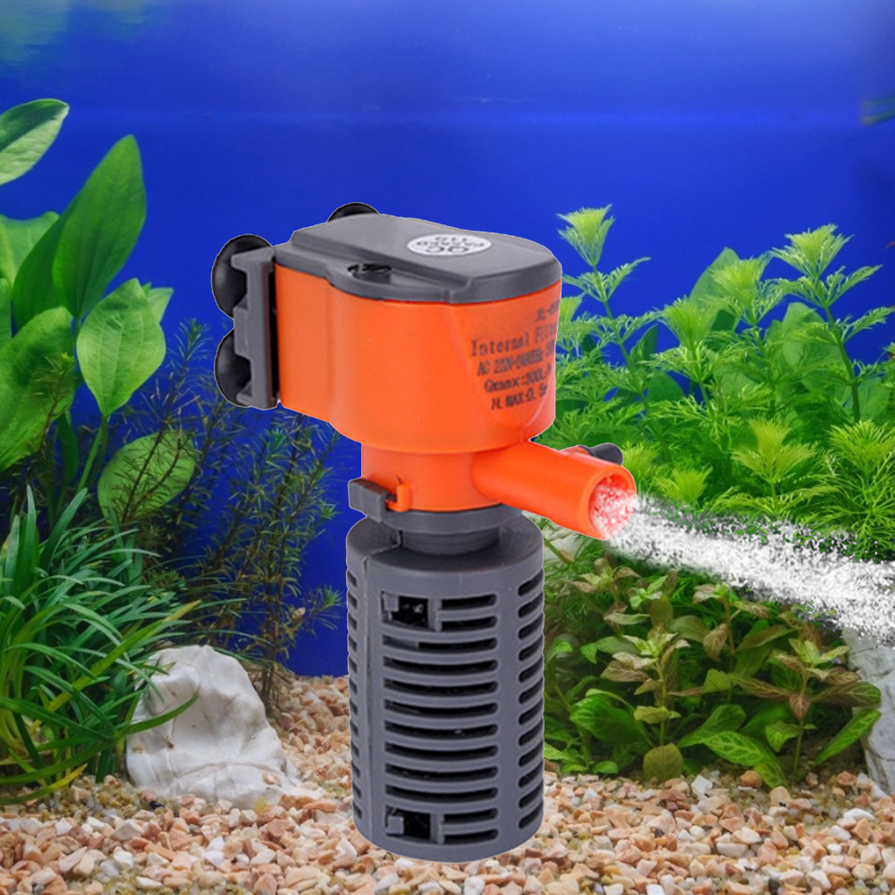 3W 5W Submersible Aquarium Filter Quiet Fish Tank Internal Filter Pump Air Oxygen Water Circulation for Fish Turtle Tank