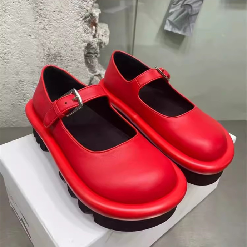 2025 new Jane Mary Platform 9acbd New Women's Women Thick Heels Trendy Street Lolita Shoes Round Toe Ankle Strap Pumps