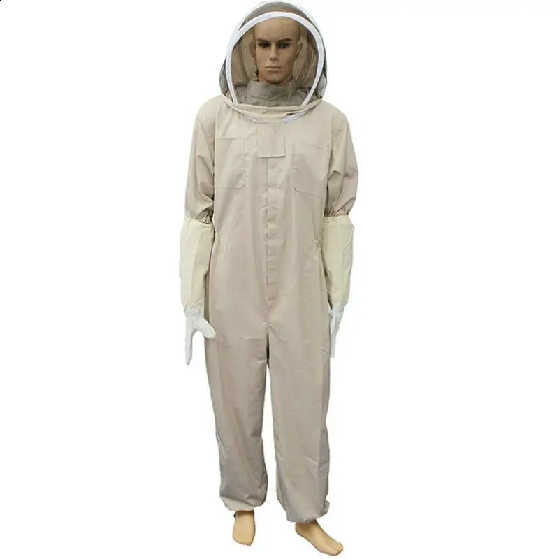 Full Body Beekeeping Clothes Professional Ventilated Bee Keeping Suit With Leather Glove Protective Safe Outfit 240902