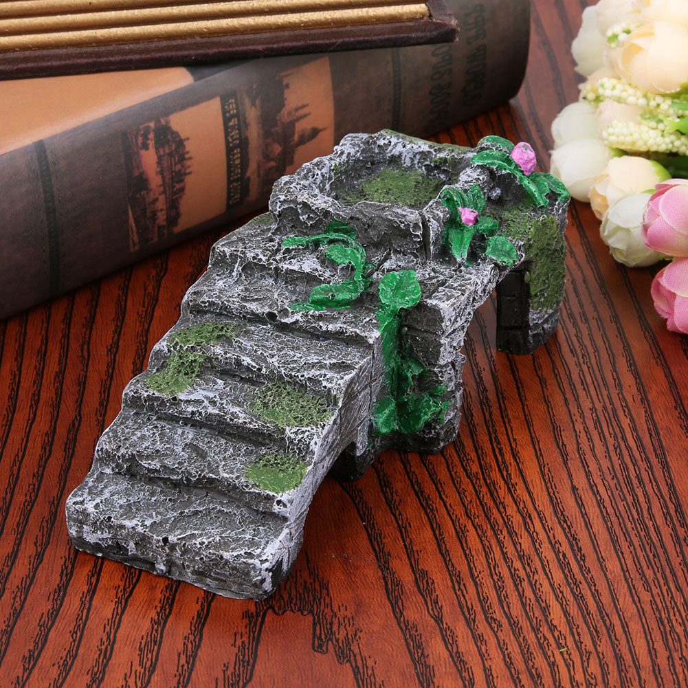 Resin Turtle Reptile Platform Basking Ramp Tank Water Aquatic Climb Ornamen