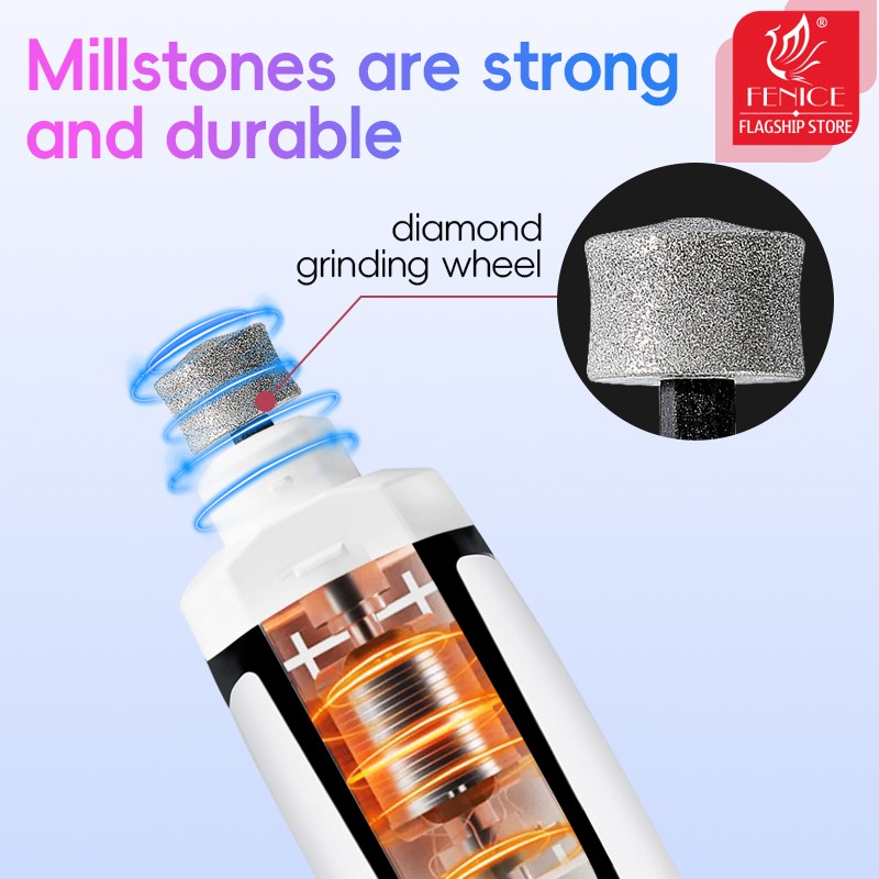 Fenice Painless USB Charging Dog Nail Grinders Rechargeable Pet Nail Clippers Quiet Electric Dog Cat Paws Nail Grooming Trimmer