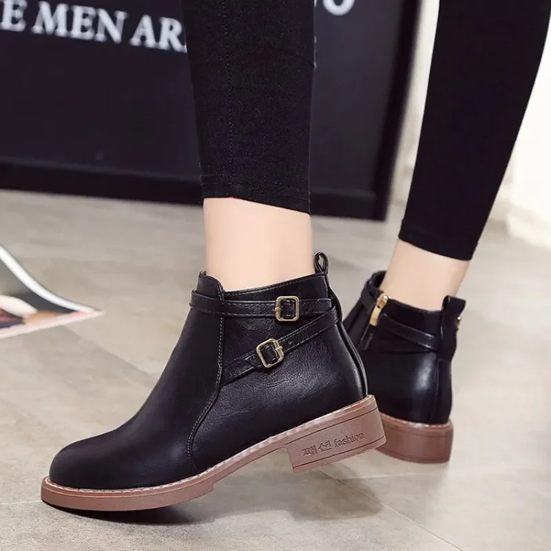 Shoes for Women Comfortable Waterproof Fashion Plus Size Thick Sole Ankle Boots atos Mujer 2024 20ed Comtable