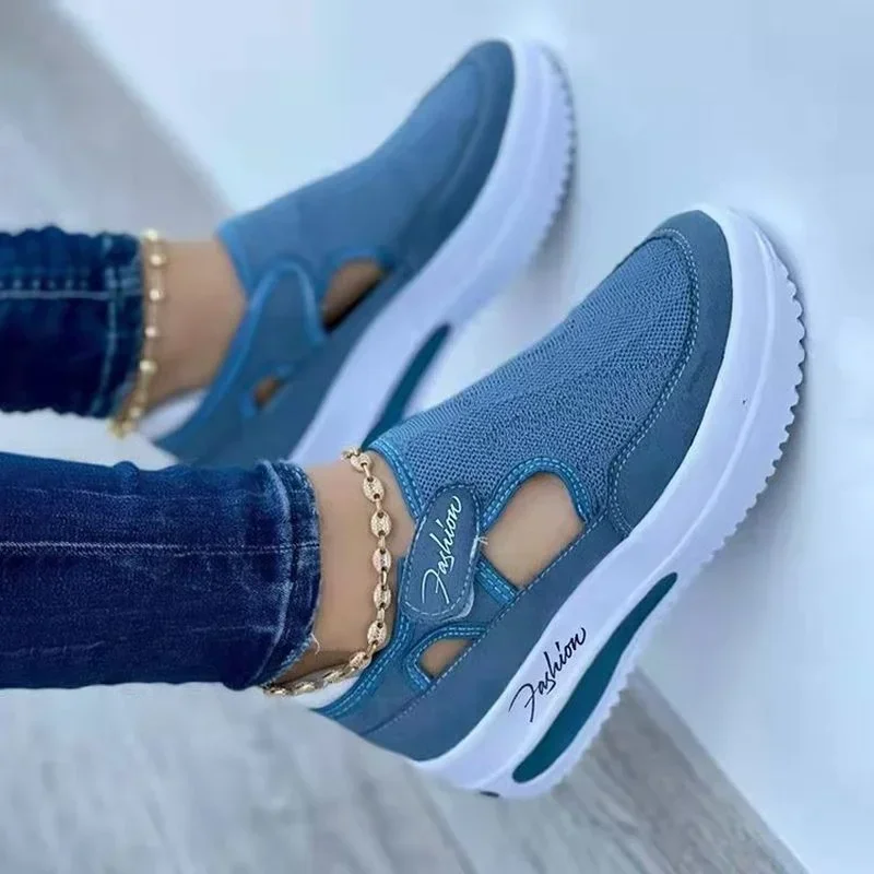 2025 NEW Sneakers Womens Female Casual Summer New Breathable Mesh Ladies Sport Shoes Vulcanized Women Platform Sandals
