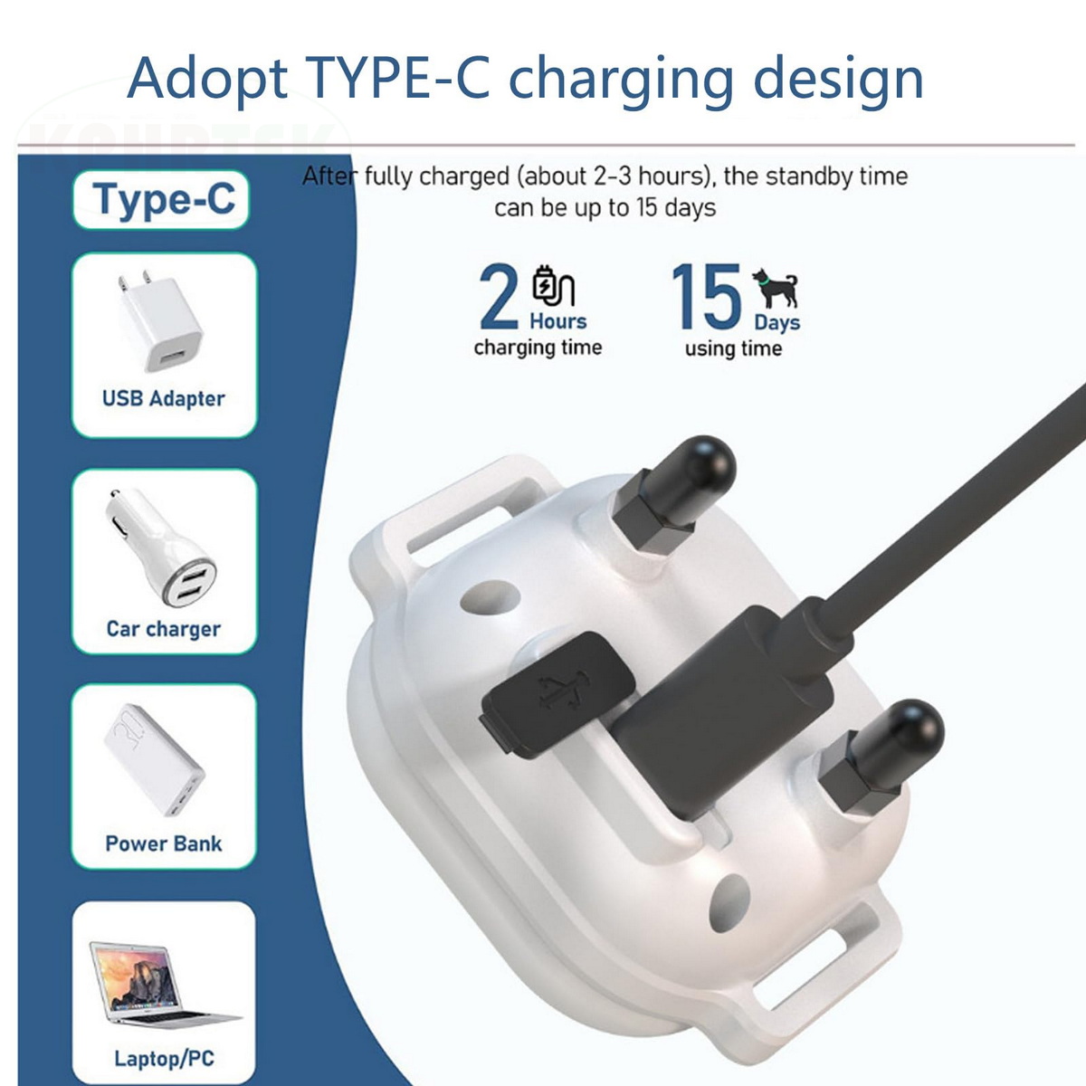 Smart Dog Bark Collar-Rechargeable,Adjustable Sensitivity,Waterproof,Vibration and Beep