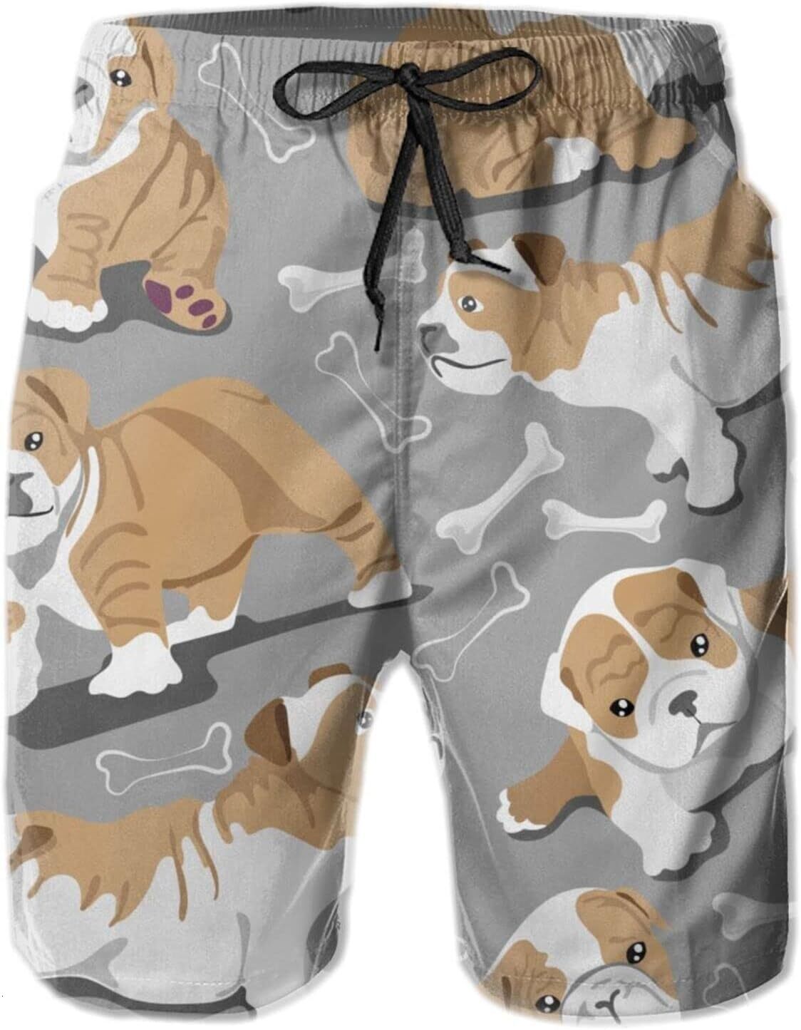 Mens Shorts 3D Printed Pattern Cute Shar Pei Swim Trunks Quick Dry Fashion Beach Board Swimwear