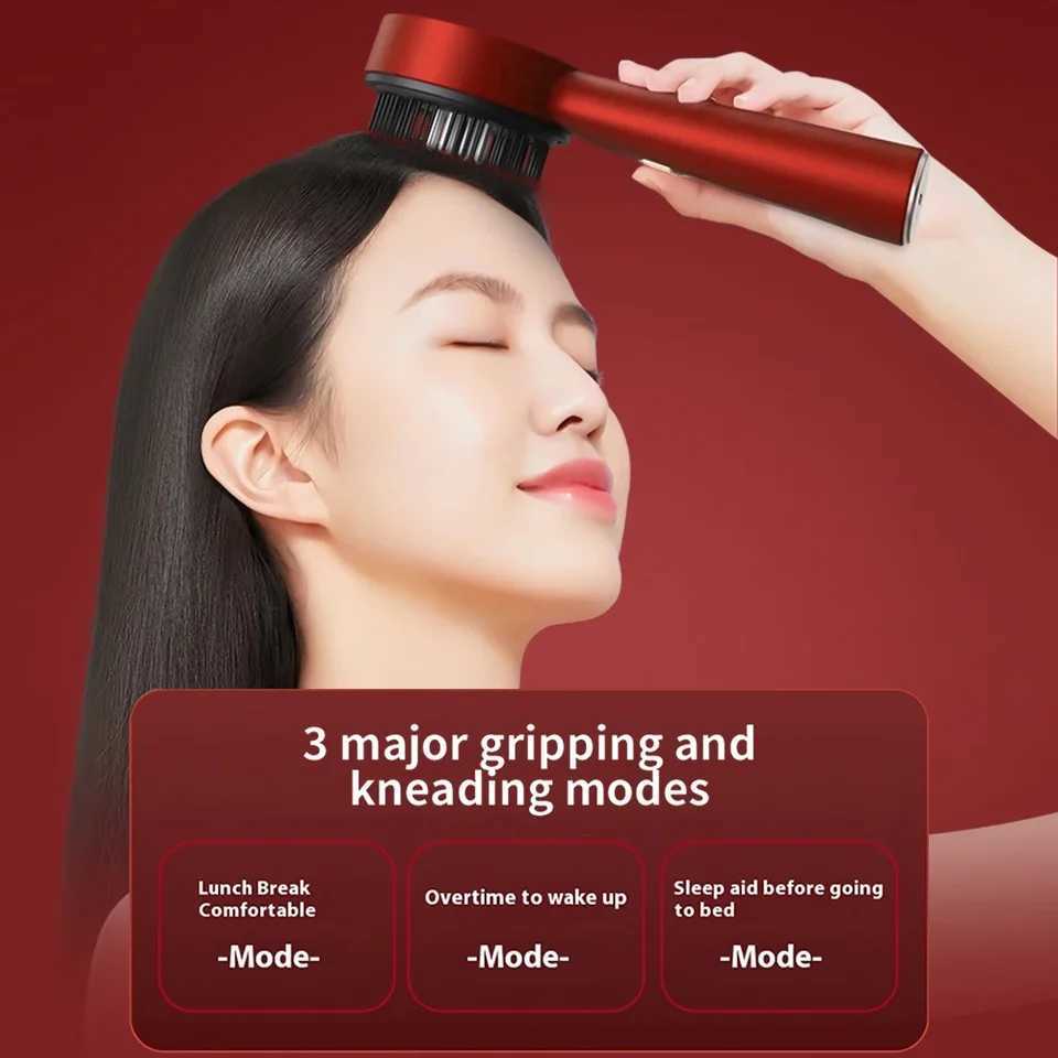 Eletrict Head Massage Comb Hair Medicine Liquid Applicator Scalp Massage Brush Infrared Hair Growth Comb Anti-Hair Loss Y240902