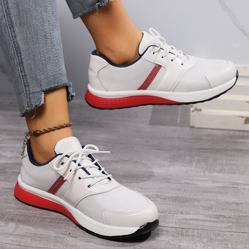 2025 new New Spring Women's Sneakers Lady Fashion Lace Up Platform Vulcanized Brand Design Soft Soled Sports Casual Shoes Trainers fab4 8465