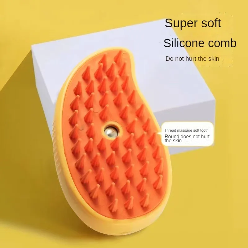Accessories for Cats Water Jet Steam Brush Silicone Cats Stuff Soft Pet Home Grooming Products Hair Remover Supplies Electric