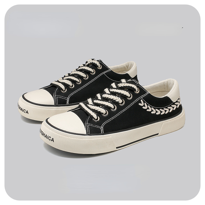 Original Men Sport Shoe 2023 Autumn Classic Canvas Shoe Lace Up Allmatch Board Shoe Men Tennis Shoe Trend Student Men Shoe Tenis
