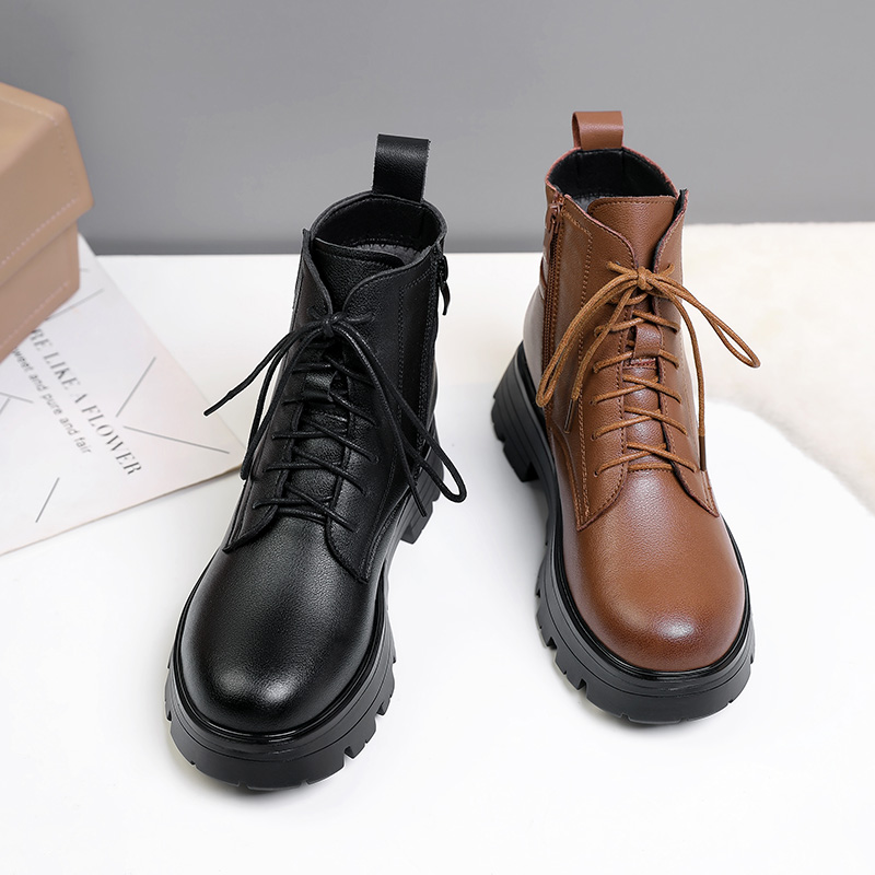 Women Winter Boots Genuine Leather 2024 New Large Size Natural Wool Women Ankle Boots Fashion Keep Warm Marton Boots Ladies