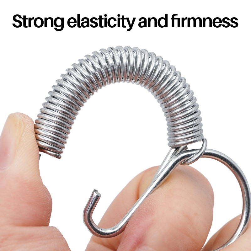 8.5cm Cage Door Spring Hook Metal Spring Hooks Sturdy Tension Fixing Spring for Wire Rabbit/Bird/Hamster/Parrot Cages 10Pcs