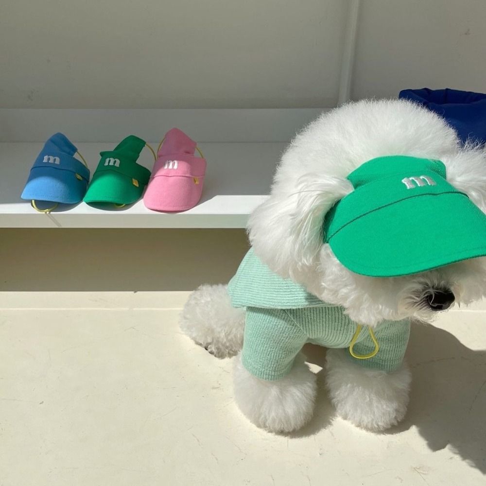 Fashion Cute Dog Hat Outdoor Multicolour Puppy Baseball Hat Adjustable Portable Dog Sunscreen Cap Dog