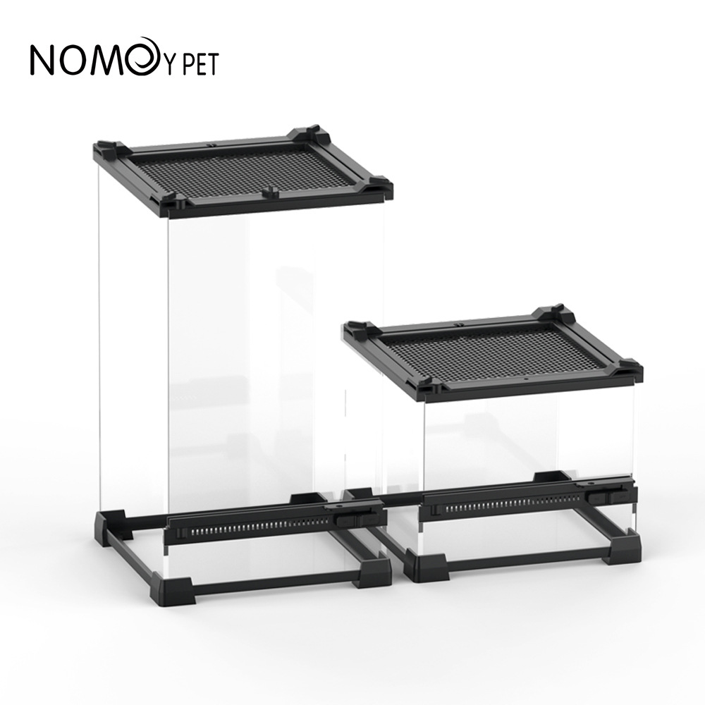 Tempered Glass Rainforest Breeding Box Amphibious Climbing Pet Lizard Turtle Ecological Landscape Breeding Box Ecological Tank