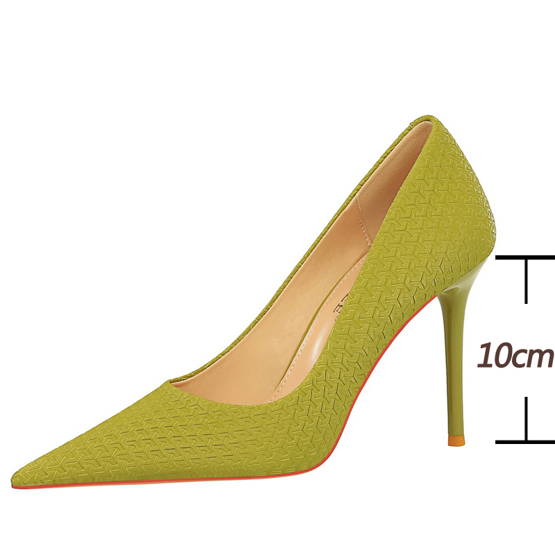 BIGTREE Shoes 2023 New Women Pumps Design Embossing Pattern High Heels Fashion Lady Sexy Party Shoes Stilettos Women Heels 10 Cm