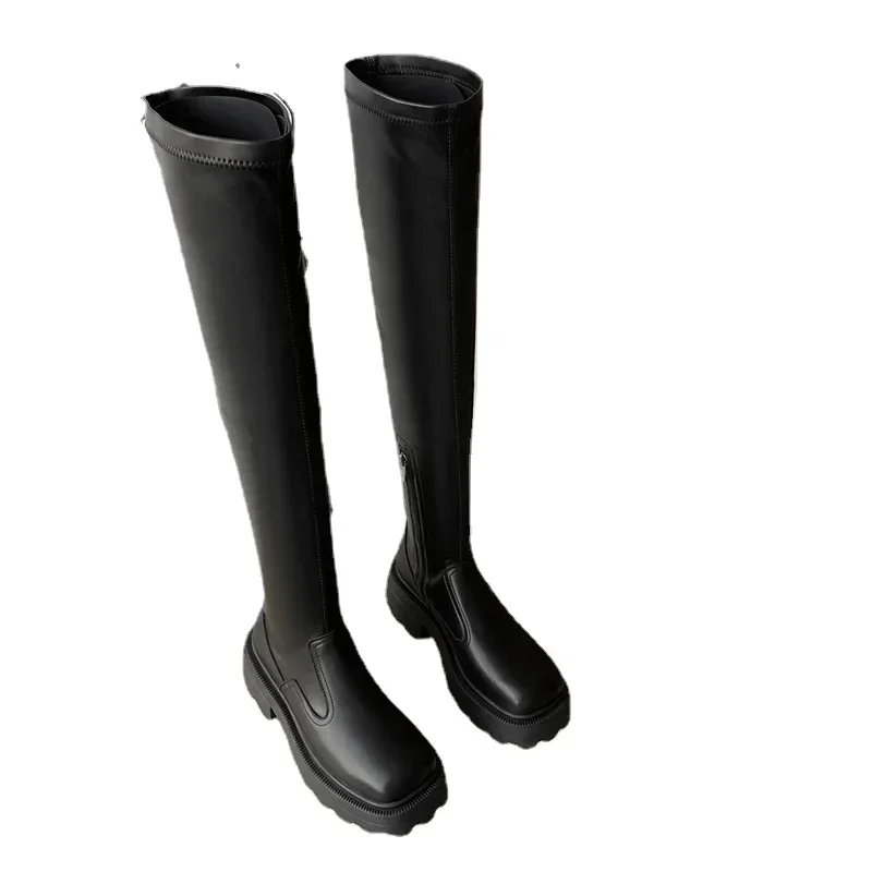 Women High Heels Over The Knee Boots Platform Women Wedges Shoes Female Winter Design New Goth Punk Boots Pumps Mujer Botas