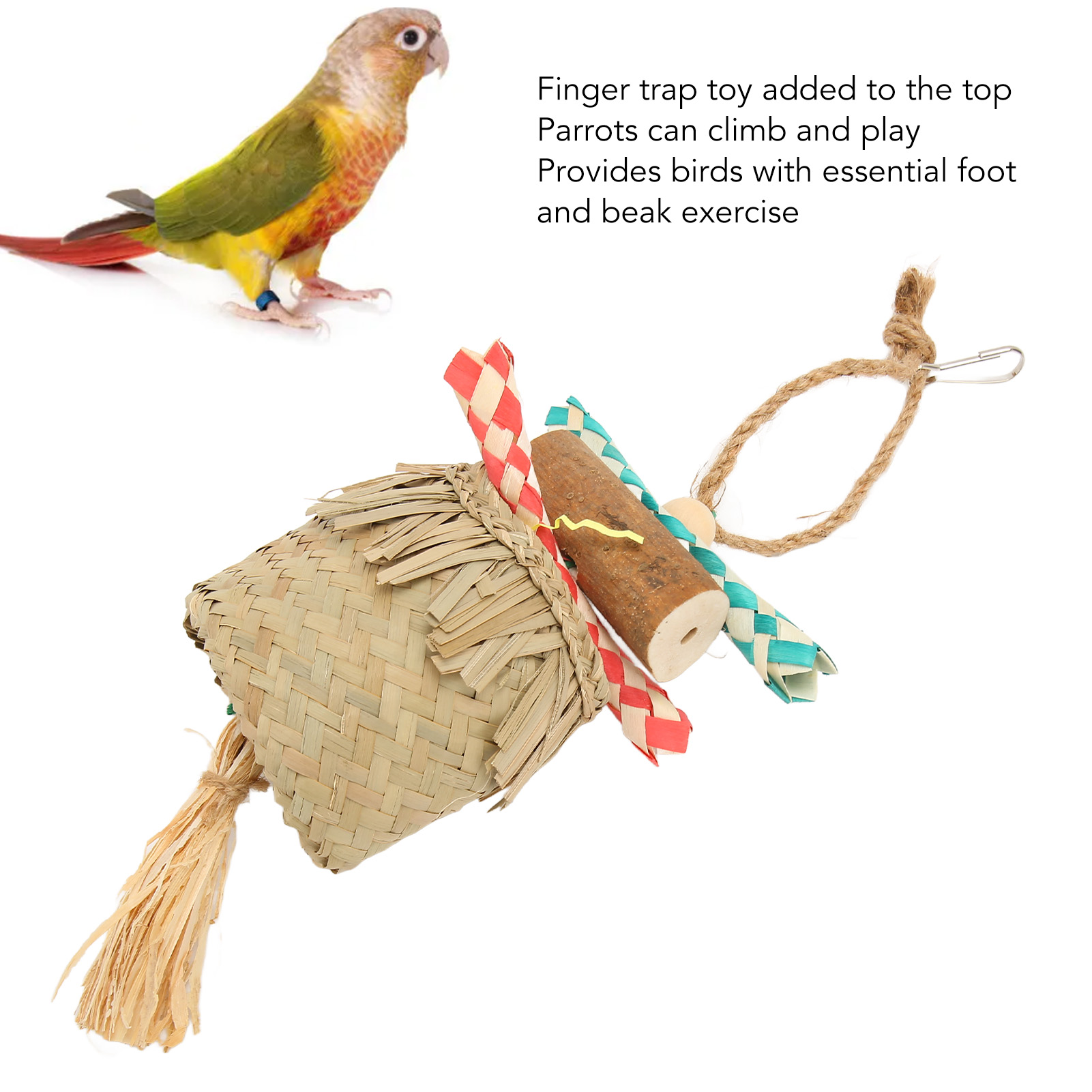 Bird Cage Foraging Toys Palm Leaf Shredded Paper Parrot Chewing Toy For Cockatiel Lovebirds