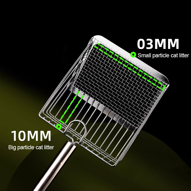 1 Pc Cat Litter Scoop Stainless Steel Not Easy To Rust Washable Cat Litter Scoop Cat Litter Box Cleaning Scoop Tool