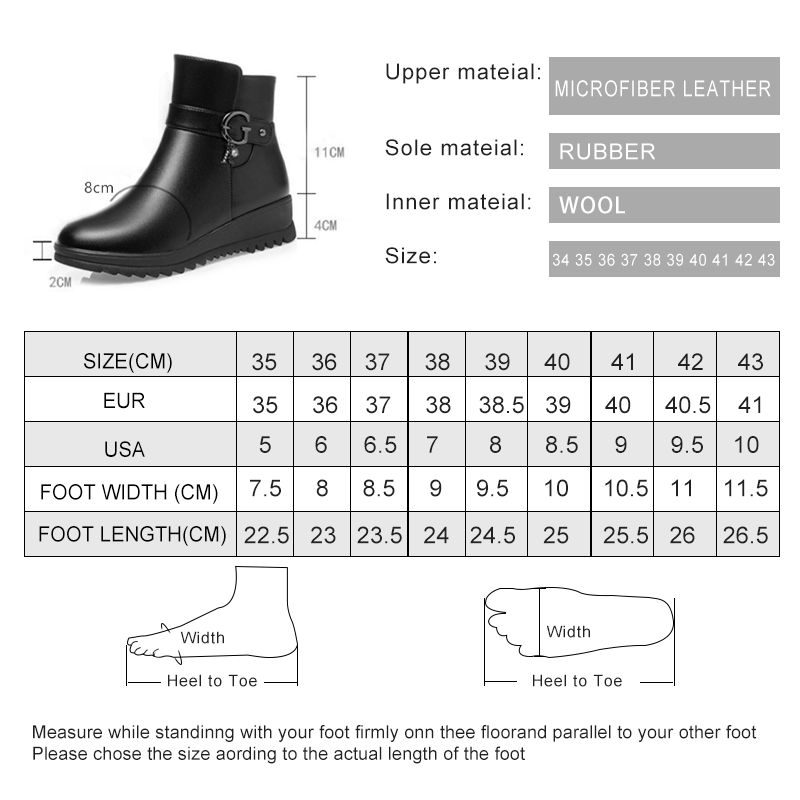 Snow AIYUQI 2024 Winter New Warm Wedges Women's Ankle Large Size Non-slip Mother Shoes Boots 750b