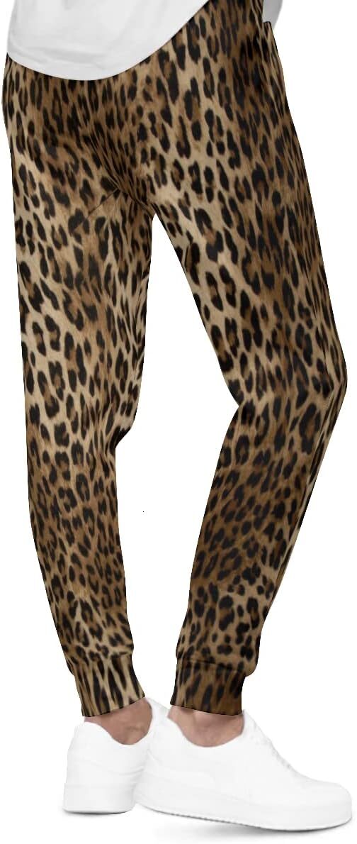 2024 Sweatpants Mens Leopard Skin 3D printed patterned pants Sweatpants Loose Joggers Pants with Pockets Lightweight Workout Gym Running Mens Sweat pa