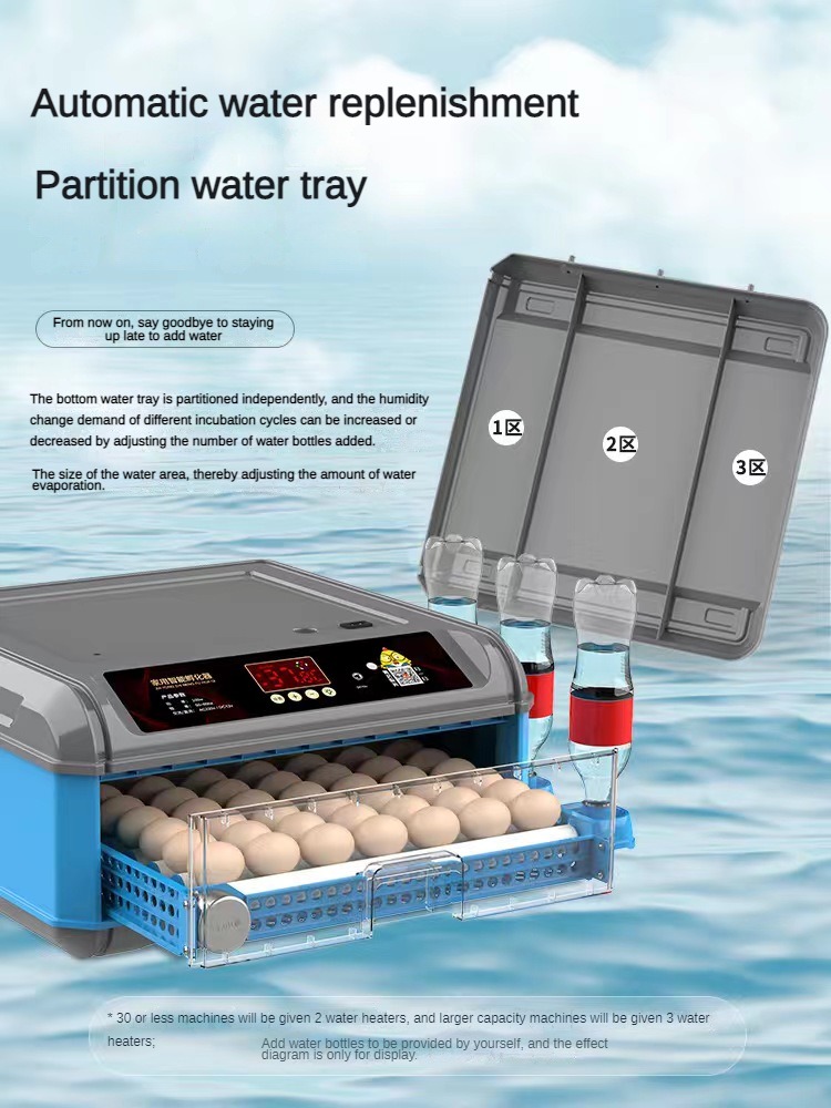 300 Capacity Egg Incubator Fully Automatic Dual Power Hatching Machine Chick Roller Automatic Temperature Humidity Control
