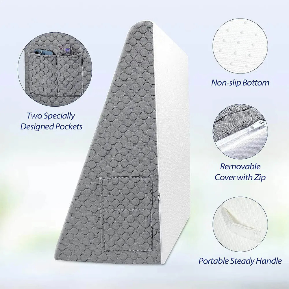 Wedge Pillow for Sleeping Acid Reflux After Surgery Triangle Elevated Bedside Dormitory Office Air Layer Foam 250218