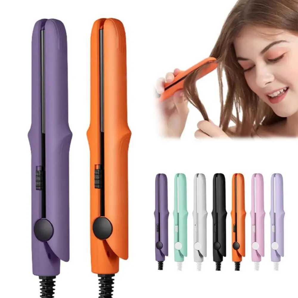 2-in-1 Mini Curling Wand Flat Iron Hair Straightener Mini Dual Purpose Curling Iron for Short Hair Travel Size Curling Iron W250610