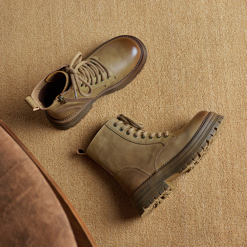 Women Ankle Boots 2024 New Winter Thick-soled Comfortable Non-slip Desert Short Boots Women Retro Workwear Women's Shoes