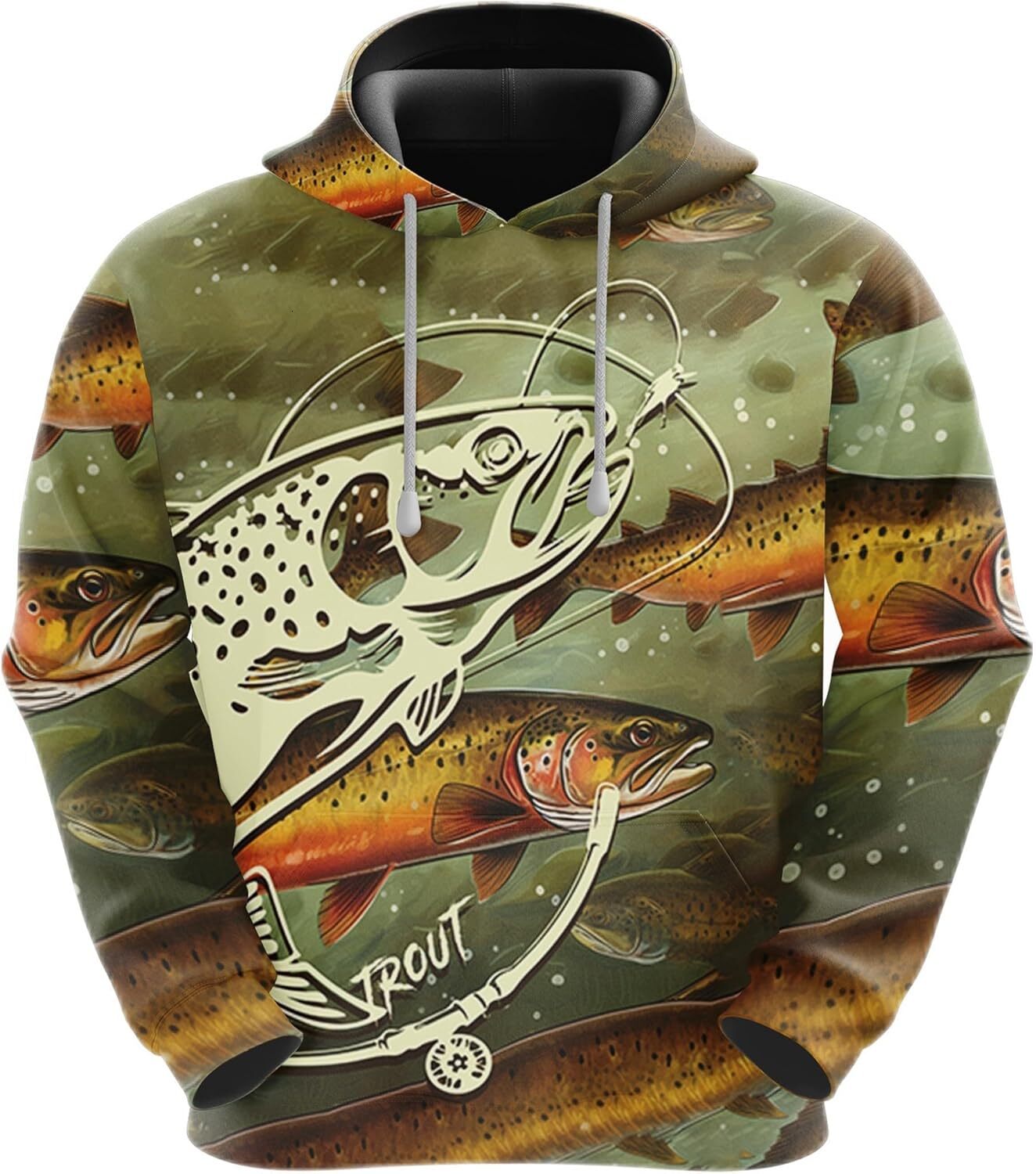 Hoodie for Mens Womens Fishing Lover Hooded Sweatshirt - 3D Fish Lovers Printed Pullover Hoodie Men Women Set 19 Graphic