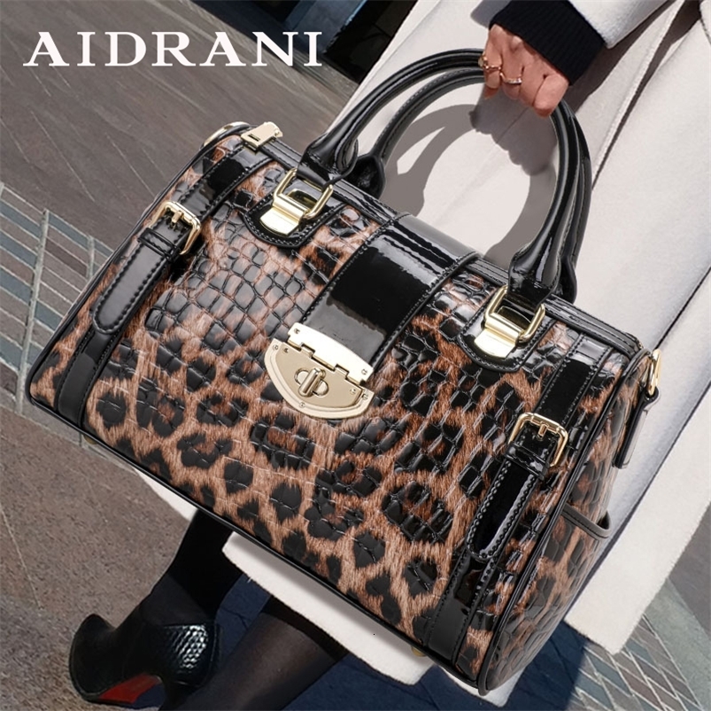 Aidrani is a fashionable leopard print womens handbag made of smooth materials waterproof scratch resistant technology 240904