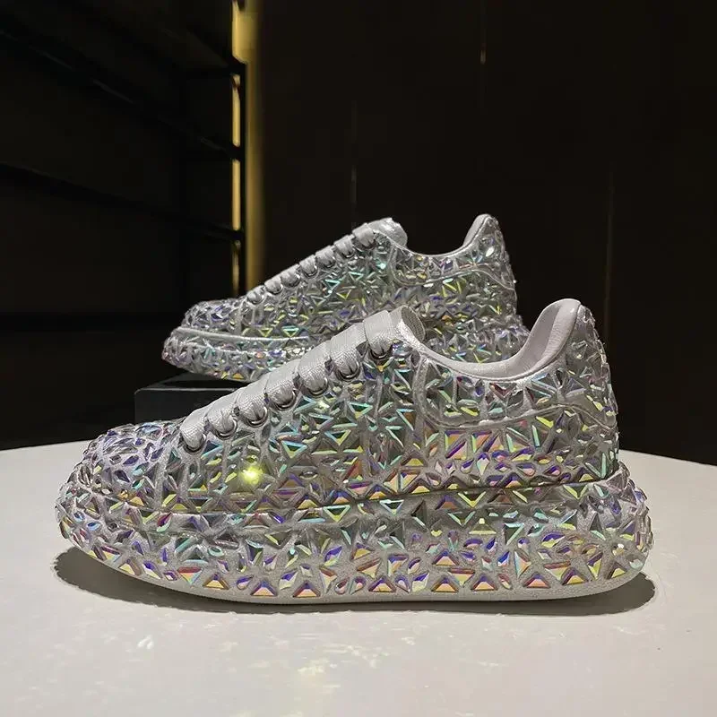 2025 NEW Rhie Shiny Casual Women New Four Seasons Ins Trend Korean Version Classic Thick Sole Sports Street Flat Shoes c