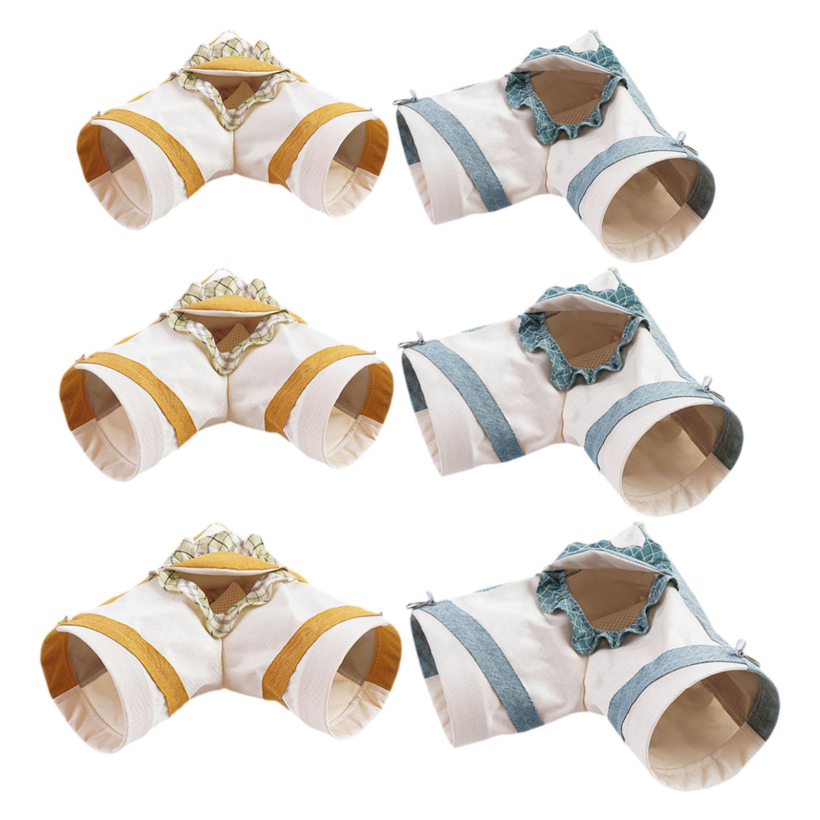 Guinea Pig Tunnel Hamster Hideout Habitat Breathable Entertainment Bedding Toy for Chinchilla, Ferret, Mice, Small Pets