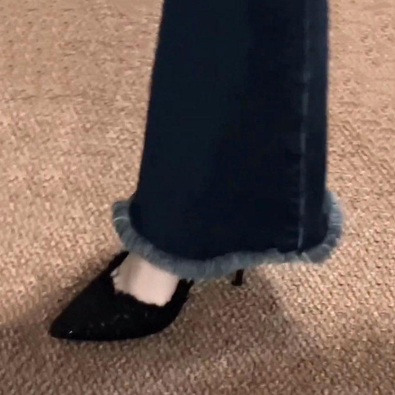 2025 new Heel Stiletto Point Toe Sandals Ladies Thin Pumps Women Elegant Sexy Dress Party Designer Stilito Heels de7d s